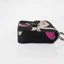 CHANEL Chain Shoulder Bag Satin Black Silver CC Auth 156506-5