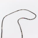 CHANEL Chain Shoulder Bag Satin Black Silver CC Auth 156506-9