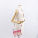 CHANEL Chain Shoulder Bag Leather Pink Silver CC Auth 156508-26