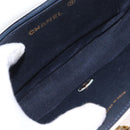 CHANEL Chain Shoulder Bag Leather White Gold CC Auth 156509-20