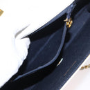 CHANEL Chain Shoulder Bag Leather White Gold CC Auth 156509-25