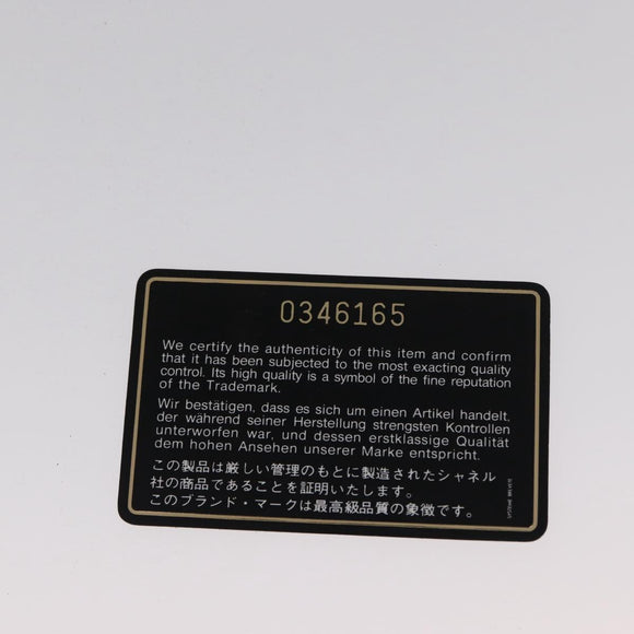 CHANEL Chain Shoulder Bag Leather White Gold CC Auth 156509