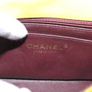 CHANEL Matelasse Chain Shoulder Bag Cotton Yellow Gold CC Auth 156510V-18