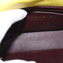 CHANEL Matelasse Chain Shoulder Bag Cotton Yellow Gold CC Auth 156510V-19