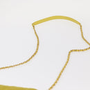 CHANEL Matelasse Chain Shoulder Bag Cotton Yellow Gold CC Auth 156510V-14