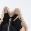 CHANEL Chain V stitch Shoulder Bag Lamb Skin Beige Gold CC Auth 156512-19