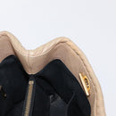 CHANEL Chain V stitch Shoulder Bag Lamb Skin Beige Gold CC Auth 156512-22