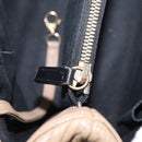 CHANEL Chain V stitch Shoulder Bag Lamb Skin Beige Gold CC Auth 156512-23