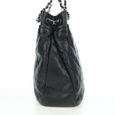 CHANEL Matelasse Chain Shoulder Bag Caviar Skin Black Silver CC Auth 156514V-4