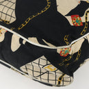 CHANEL Shoulder Bag Canvas Black Gold CC Auth 156515-12