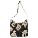 CHANEL Shoulder Bag Canvas Black Gold CC Auth 156515-2