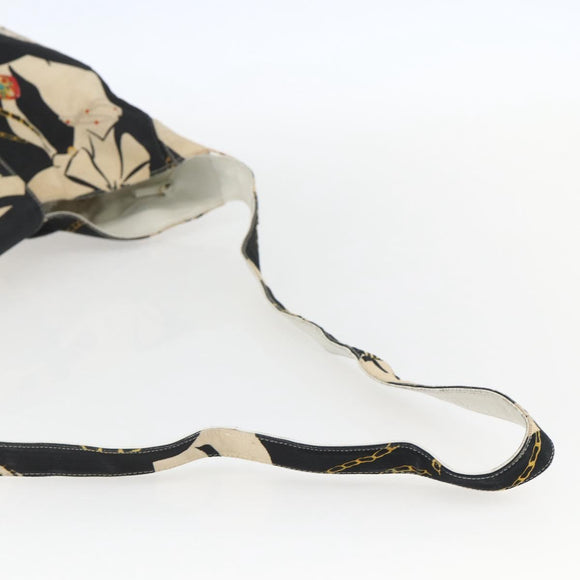 CHANEL Shoulder Bag Canvas Black Gold CC Auth 156515