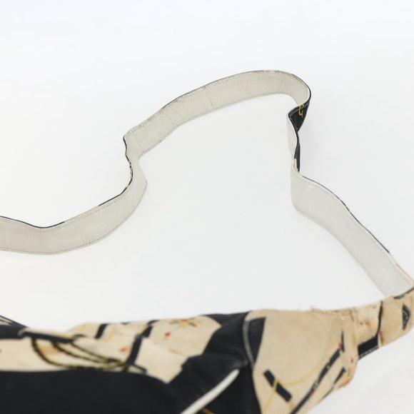 CHANEL Shoulder Bag Canvas Black Gold CC Auth 156515