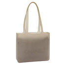 CHANEL Tote Bag rubber Gray CC Auth 156516-1