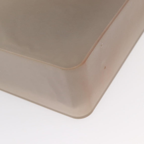 CHANEL Tote Bag rubber Gray CC Auth 156516