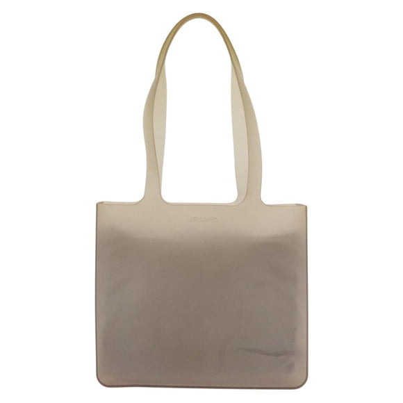 CHANEL Tote Bag rubber Gray CC Auth 156516