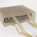 CHANEL Tote Bag rubber Gray CC Auth 156516-6