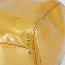 LOUIS VUITTON Monogram Vernis Mercer Boston Bag Beige M91000 LV Auth 156517-9