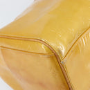 LOUIS VUITTON Monogram Vernis Mercer Boston Bag Beige M91000 LV Auth 156517-14