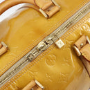 LOUIS VUITTON Monogram Vernis Mercer Boston Bag Beige M91000 LV Auth 156517-18