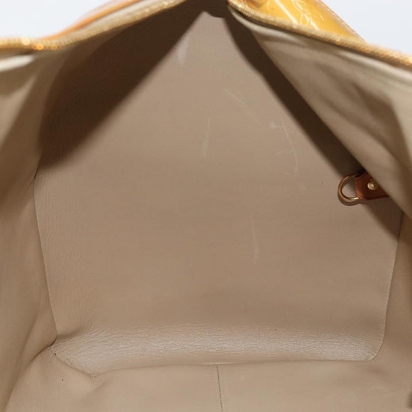 LOUIS VUITTON Monogram Vernis Mercer Boston Bag Beige M91000 LV Auth 156517