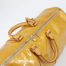 LOUIS VUITTON Monogram Vernis Mercer Boston Bag Beige M91000 LV Auth 156517-6