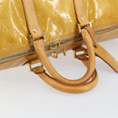 LOUIS VUITTON Monogram Vernis Mercer Boston Bag Beige M91000 LV Auth 156517-7