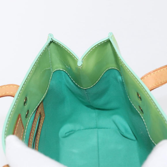 LOUIS VUITTON Monogram Vernis Reade PM Hand Bag Peppermint M91307 LV Auth 156518