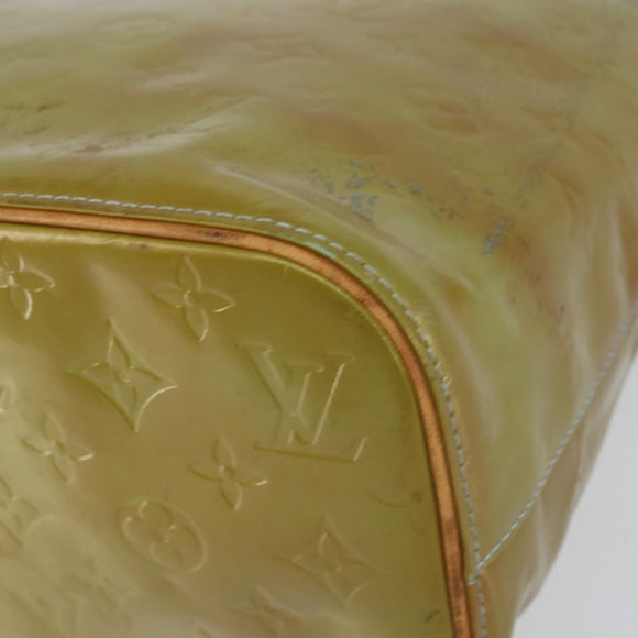 LOUIS VUITTON Monogram Vernis Houston Hand Bag Baby Blue M91005 LV Auth 156520