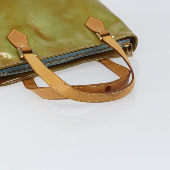 LOUIS VUITTON Monogram Vernis Houston Hand Bag Baby Blue M91005 LV Auth 156520