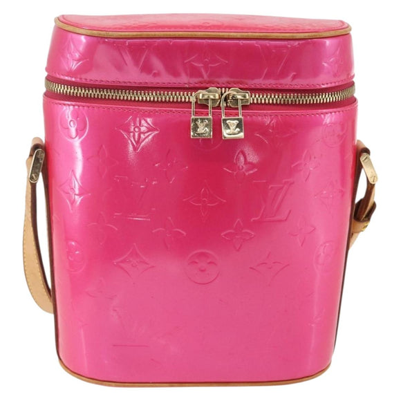 LOUIS VUITTON Vernis Sullivan Vertical Bag Fuchsia Pink M91259 LV Auth 156526V