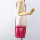 LOUIS VUITTON Vernis Sullivan Vertical Bag Fuchsia Pink M91259 LV Auth 156526V-21