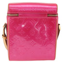 LOUIS VUITTON Vernis Sullivan Vertical Bag Fuchsia Pink M91259 LV Auth 156526V-2