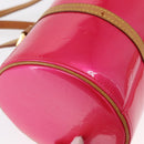 LOUIS VUITTON Monogram Vernis Bedford Hand Bag Fuchsia Pink M91255 Auth 156527V-9