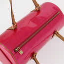 LOUIS VUITTON Monogram Vernis Bedford Hand Bag Fuchsia Pink M91255 Auth 156527V-6