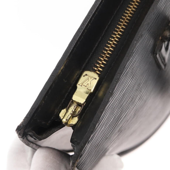 LOUIS VUITTON Epi Saint Jacques Shopping Shoulder Bag Black M52262 Auth 156531