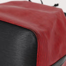LOUIS VUITTON Epi Petit Noe Umhängetasche Bicolor Schwarz Rot M44017 LV Auth 156533-14