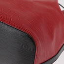 LOUIS VUITTON Epi Petit Noe Umhängetasche Bicolor Schwarz Rot M44017 LV Auth 156533-16