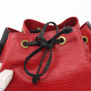 LOUIS VUITTON Epi Petit Noe Umhängetasche Bicolor Schwarz Rot M44017 LV Auth 156533-10