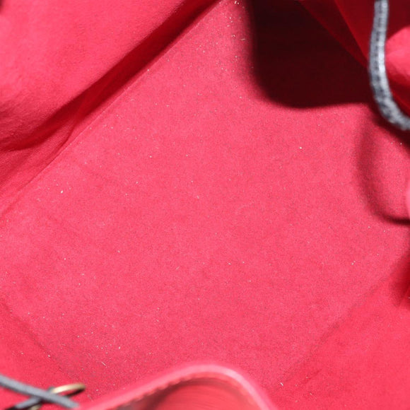 LOUIS VUITTON Epi Petit Noe Umhängetasche Bicolor Schwarz Rot M44017 LV Auth 156533