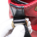 LOUIS VUITTON Epi Petit Noe Umhängetasche Bicolor Schwarz Rot M44017 LV Auth 156533-12