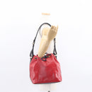 LOUIS VUITTON Epi Petit Noe Umhängetasche Bicolor Schwarz Rot M44017 LV Auth 156533-20