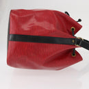 LOUIS VUITTON Epi Petit Noe Umhängetasche Bicolor Schwarz Rot M44017 LV Auth 156533-3
