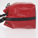 LOUIS VUITTON Epi Petit Noe Umhängetasche Bicolor Schwarz Rot M44017 LV Auth 156533-4