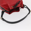 LOUIS VUITTON Epi Petit Noe Umhängetasche Bicolor Schwarz Rot M44017 LV Auth 156533-7