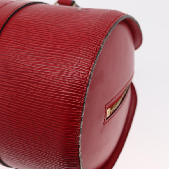 LOUIS VUITTON Epi Soufflot Hand Bag Red M52227 LV Auth 156536