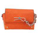 LOUIS VUITTON Taurillon Clemence Steamer Wearable Wallet Bag Orange Auth 156540-13