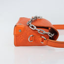 LOUIS VUITTON Taurillon Clemence Steamer Wearable Wallet Bag Orange Auth 156540-3