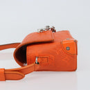 LOUIS VUITTON Taurillon Clemence Steamer Wearable Wallet Bag Orange Auth 156540-4