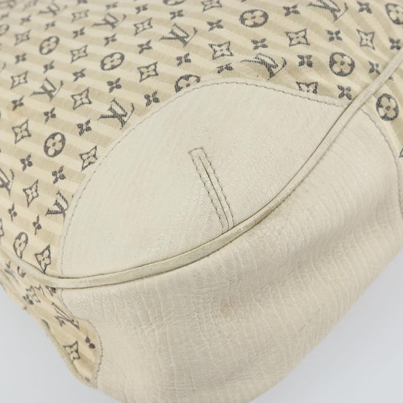 LOUIS VUITTON Monogram Mini Lin Croisette Marina GM Bag Blue M95492 Auth 156543